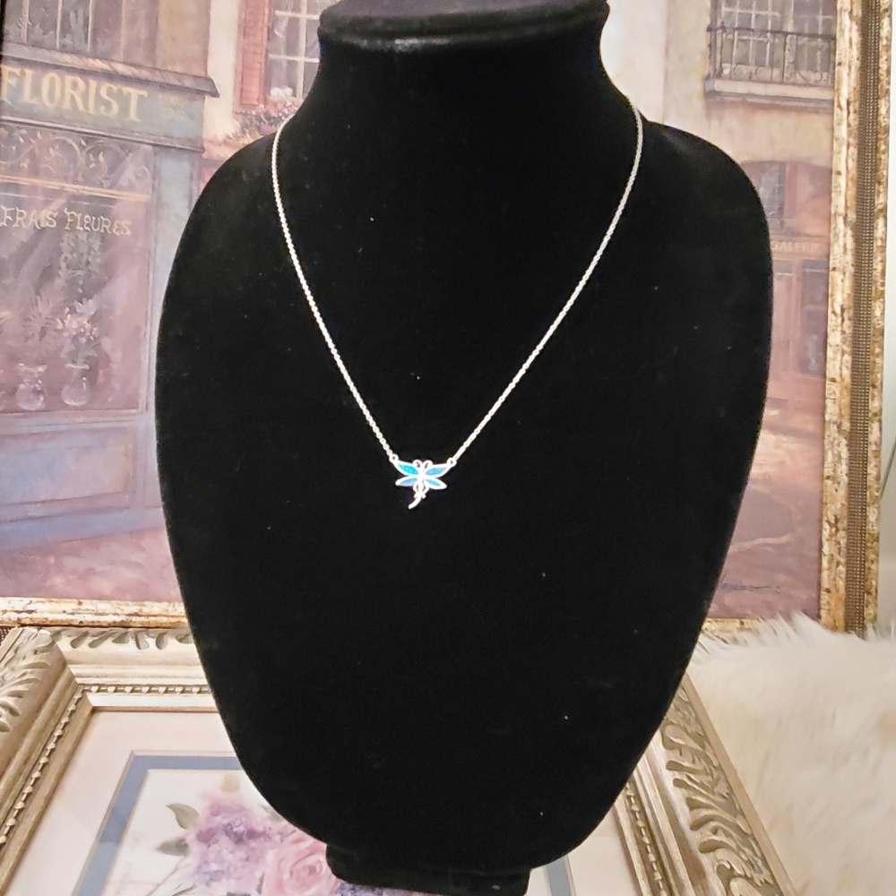 NEW Make A Wish DragonFly Opal Necklace - Picture 10 of 10